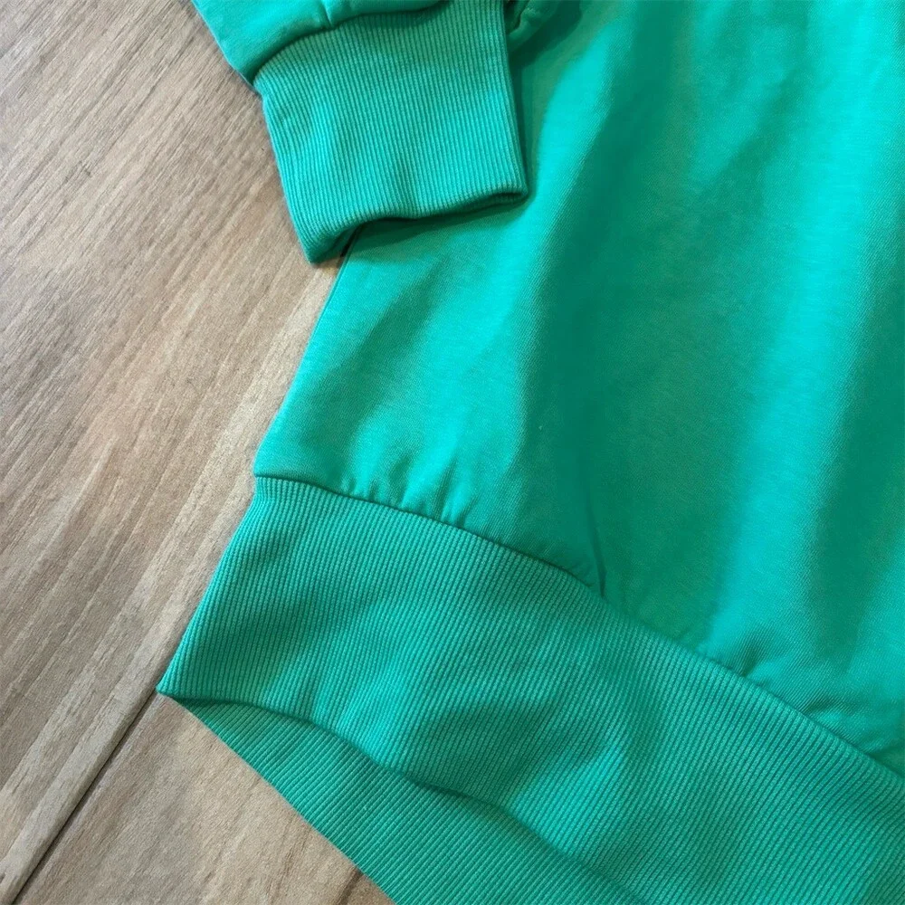 Old Navy Active Girls Sweatshirt XL 14-16 Green V-Neck LOVE Graphic